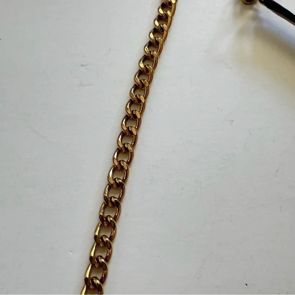 Michael Kors Gold Chain Strap Leather Crossbody Bag